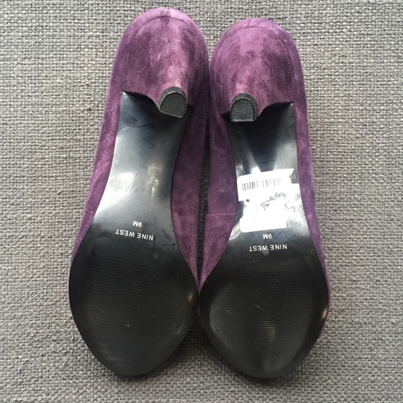 Suede Pumps by Nine West - Dark Purple Sz 9 - Picture 5 of 8